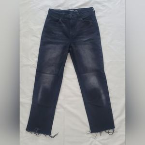 Black wash straight leg jeans